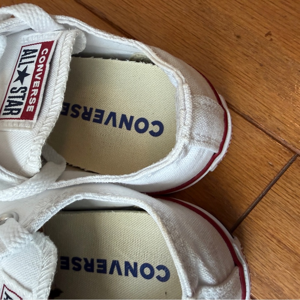 Convers All Star Low Top White Canvas Sneakers Women’s Size 8 Men’s Size 6 Shoes - Picture 8 of 12